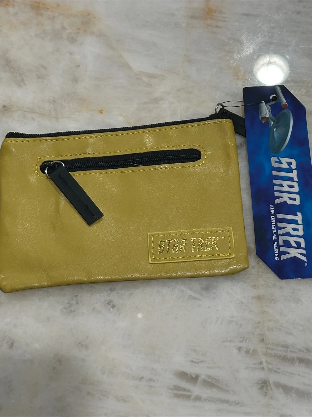 Men's Star Trek Captain’s Uniform Yellow Zip Pouch Wallet